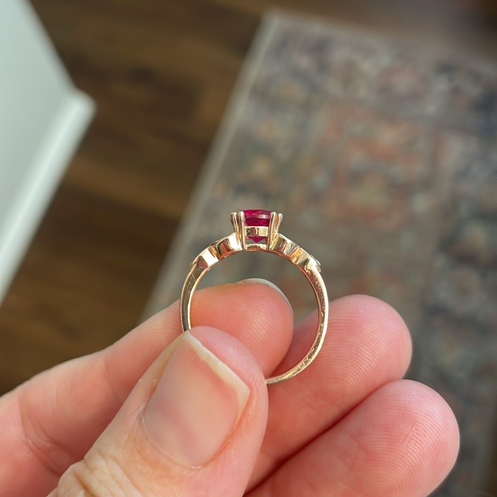 Ruby And Cz Ring - image 3